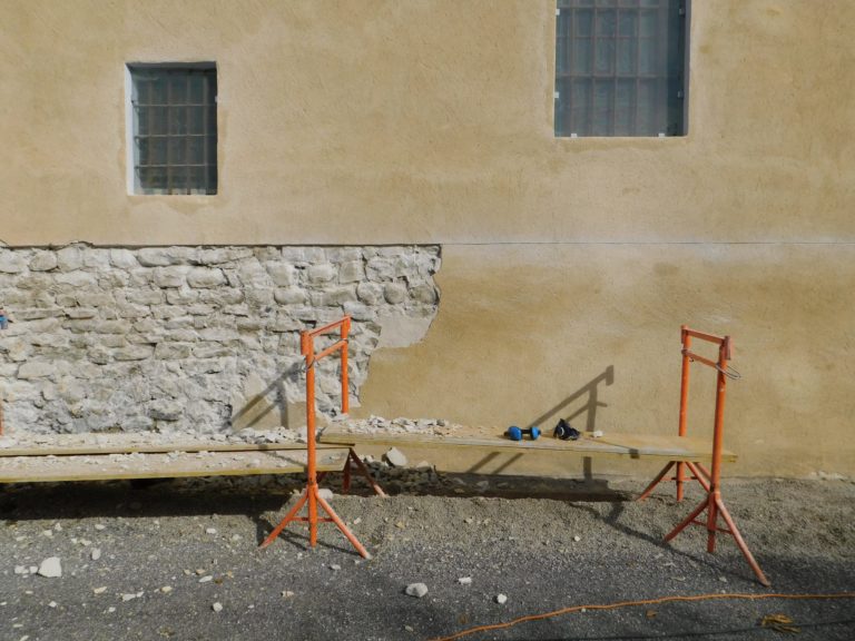 Préparé pour un enduit à la chaux